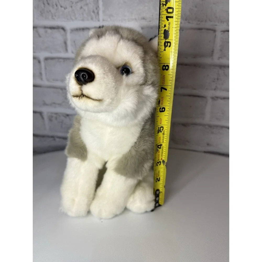 Siberian Husky‎ Plush Stuffed Animal Puppy Gray White Blue Eyes